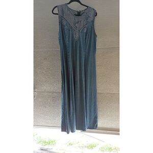 Vintage Style Works denim dress with patch work